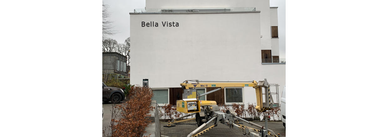 Facadebogstaver monteret hos Bella Vista