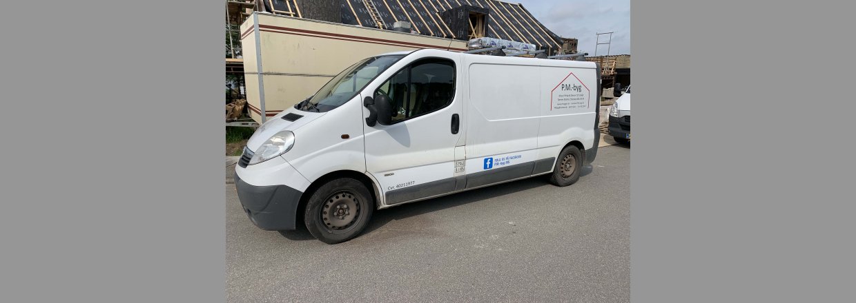 Bilreklame for PM Byg IVS